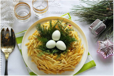 Салат &laquo;Гнездо глухаря&raquo; классический